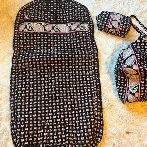 Vera Bradley Pink Elephant print- Garment Bag, Duffle Bag and cosmetic bag